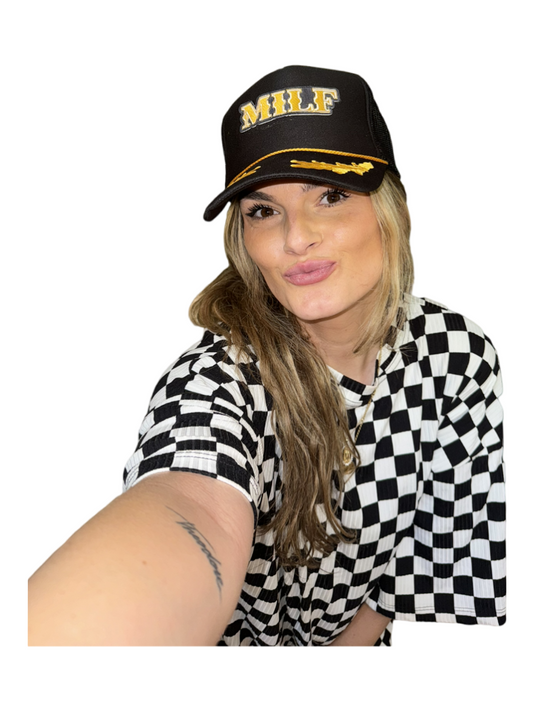 'MILF Status' Trucker Hat
